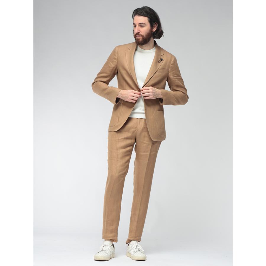 ラルディーニ LARDINI メンズ テーラードジャケット リネン 麻100％ 無地 シングル 2ツ釦 テーラード LD6202CN64404 ブランド アウター ジャケットの画像