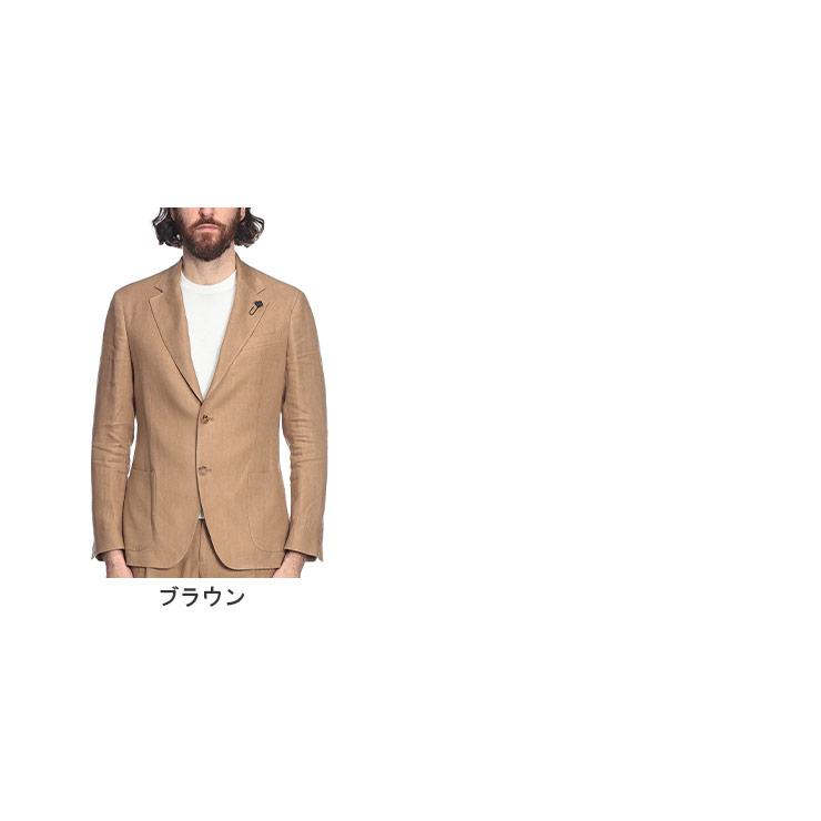 ラルディーニ LARDINI メンズ テーラードジャケット リネン 麻100％ 無地 シングル 2ツ釦 テーラード LD6202CN64404 ブランド アウター ジャケットの画像