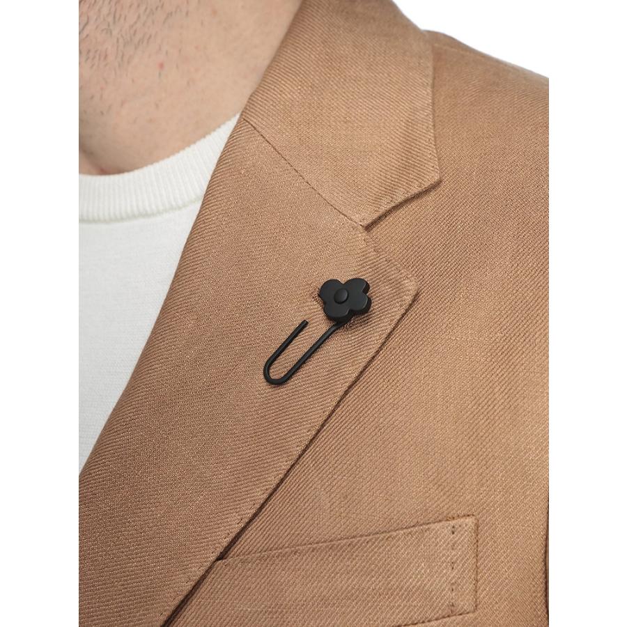ラルディーニ LARDINI メンズ テーラードジャケット リネン 麻100％ 無地 シングル 2ツ釦 テーラード LD6202CN64404 ブランド アウター ジャケットの画像