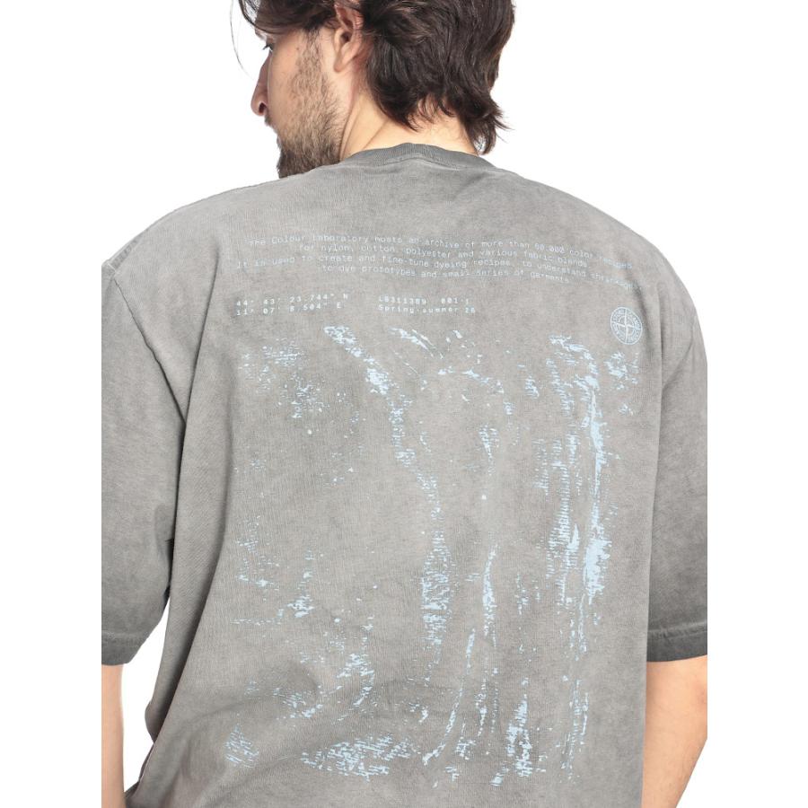 ストーンアイランド STONE ISLAND メンズ Tシャツ 半袖 SI2100002S0366コールドダイ クルーネック カットソー ブランド トップス コットン プリント 春 夏の画像
