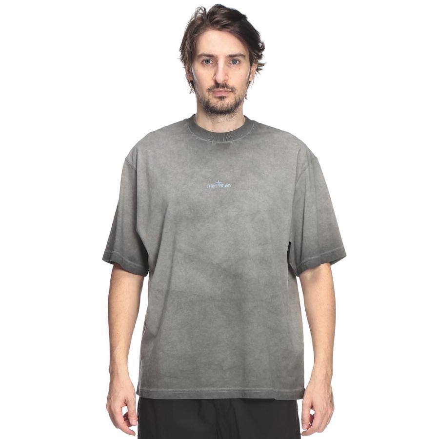 ストーンアイランド STONE ISLAND メンズ Tシャツ 半袖 SI2100002S0366コールドダイ クルーネック カットソー ブランド トップス コットン プリント 春 夏の画像