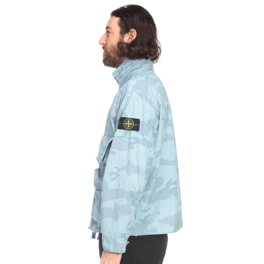 ストーンアイランド STONE ISLAND メンズ ジャケット フード収納 ナイロンブルゾン 迷彩 カモフラージュ フルジップ SI4100071S00E9 ブランド アウターの画像