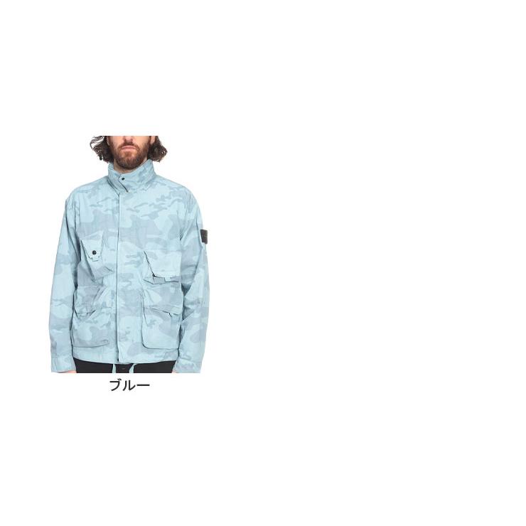 ストーンアイランド STONE ISLAND メンズ ジャケット フード収納 ナイロンブルゾン 迷彩 カモフラージュ フルジップ SI4100071S00E9 ブランド アウターの画像