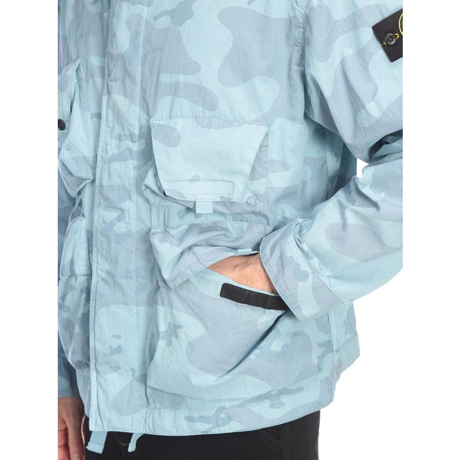 ストーンアイランド STONE ISLAND メンズ ジャケット フード収納 ナイロンブルゾン 迷彩 カモフラージュ フルジップ SI4100071S00E9 ブランド アウターの画像