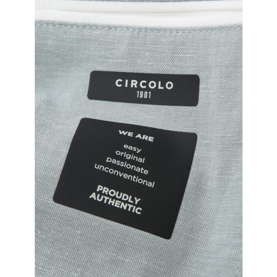 チルコロ1901 CIRCOLO 1901 メンズ ジャケット コットンリネン 麻 ボタン テーラード セットアップ CICN5280 ブランド アウター ジャケット 春 夏の画像