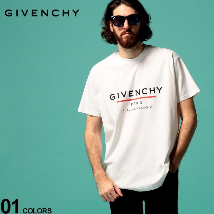 ジバンシィ メンズ Tシャツ Givenchy 半袖 ロゴ アドレス プリント クルーネック ブランド トップス プリントt ロゴt ビッグシルエット Gvbm70u ゼンオンライン 通販 Yahoo ショッピング