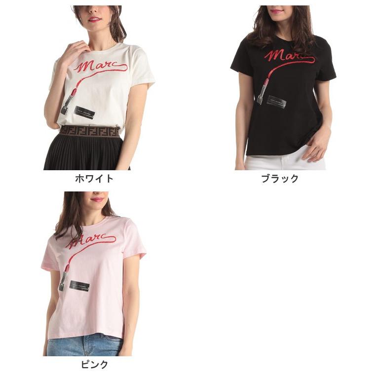 マーク ジェイコブス レディース Tシャツ 半袖 Marc Jacobs リップスティック 口紅 プリント The St Marks T Shirt ブランド プリントt Mjlc ゼンオンライン 通販 Yahoo ショッピング