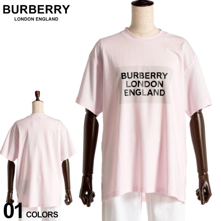 最適な材料 バーバリー レディース Tシャツ 半袖 Burberry ストレッチ コットン ロゴ プリント ペールピンク ビッグシルエット ブランド トップス プリントt l 完売 Www Technet 21 Org