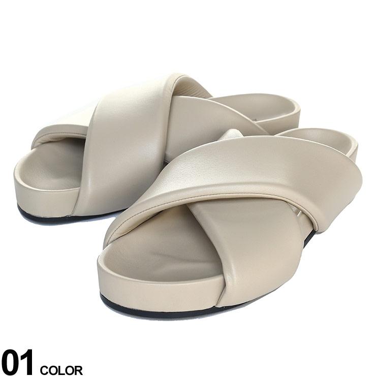 JIL SANDER ジルサンダー サンダル スライドサンダル メンズ クロス  