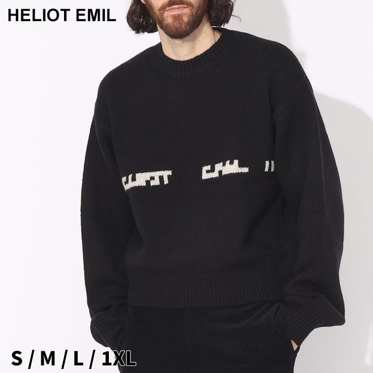 エリオット・エミル ニット HELIOT EMIL メンズ セーター ロゴインター 
