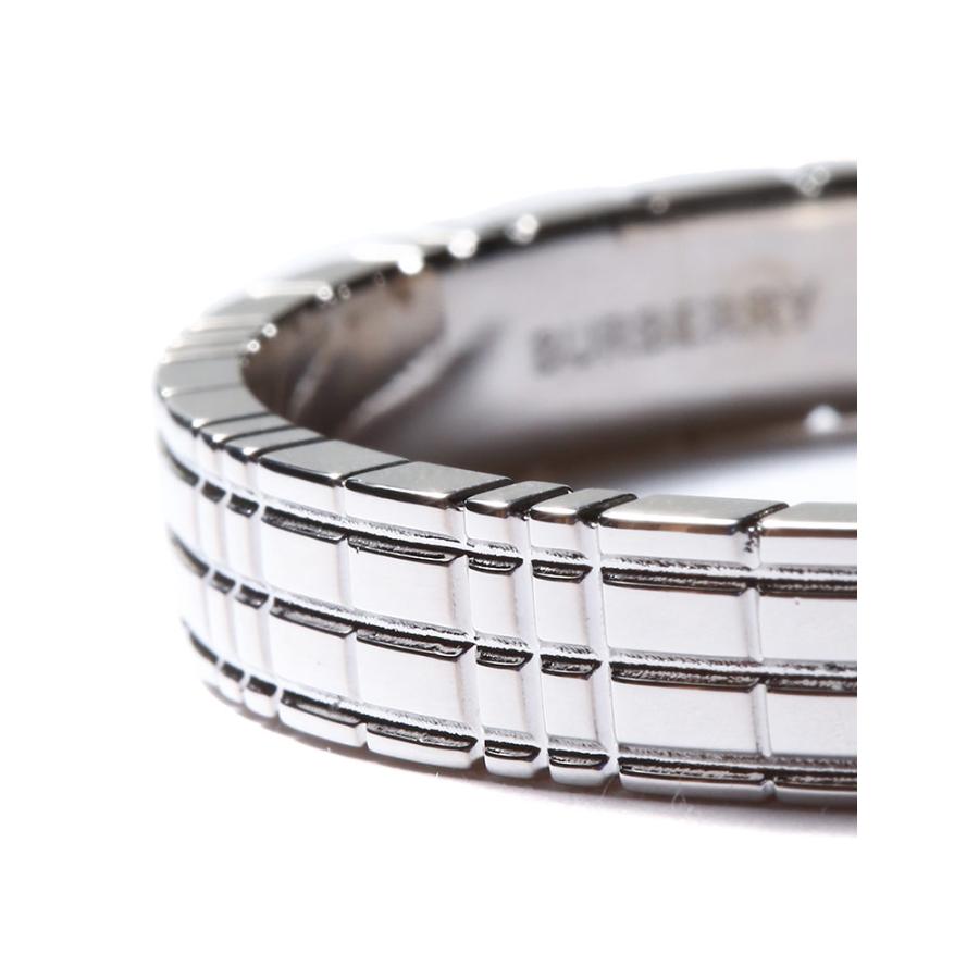 BURBERRY バーバリー チェックエングレイブ パラジウムプレート BURBERRY バーバリー チェックエングレイブ パラジウムプレート