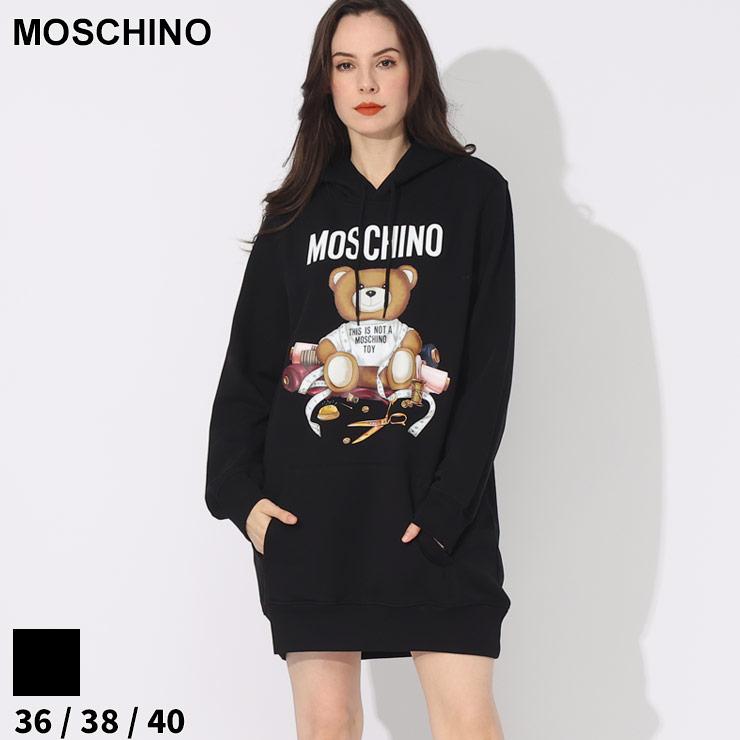 モスキーノ パーカー MOSCHINO レディース ワンピース ベアプリント 