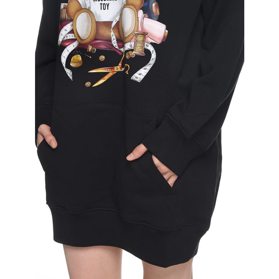 モスキーノ パーカー MOSCHINO レディース ワンピース ベアプリント TEDDY ブランド トップス MHLV04645528｜zen｜04