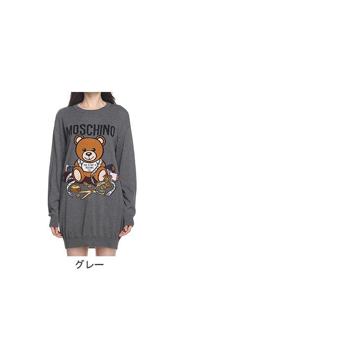 モスキーノ ニット MOSCHINO レディース ワンピース ニットワンピース ベア TEDDY ブランド トップス MHLV04885505｜zen｜02