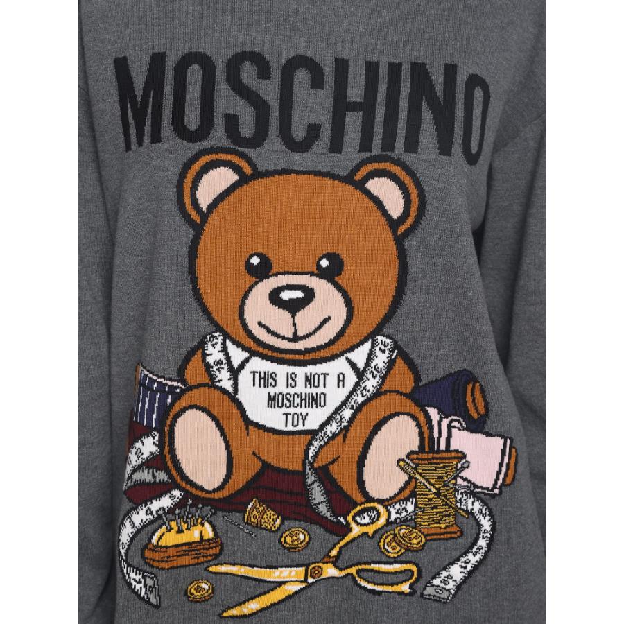 モスキーノ ニット MOSCHINO レディース ワンピース ニットワンピース ベア TEDDY ブランド トップス MHLV04885505｜zen｜06