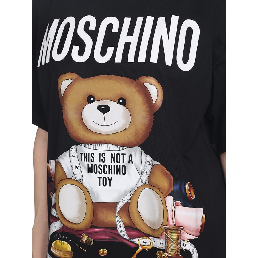 モスキーノ Tシャツ MOSCHINO レディース カットソー 半袖 ベアプリント TAILOR TEDDY ブランド トップス  MHLV07015541