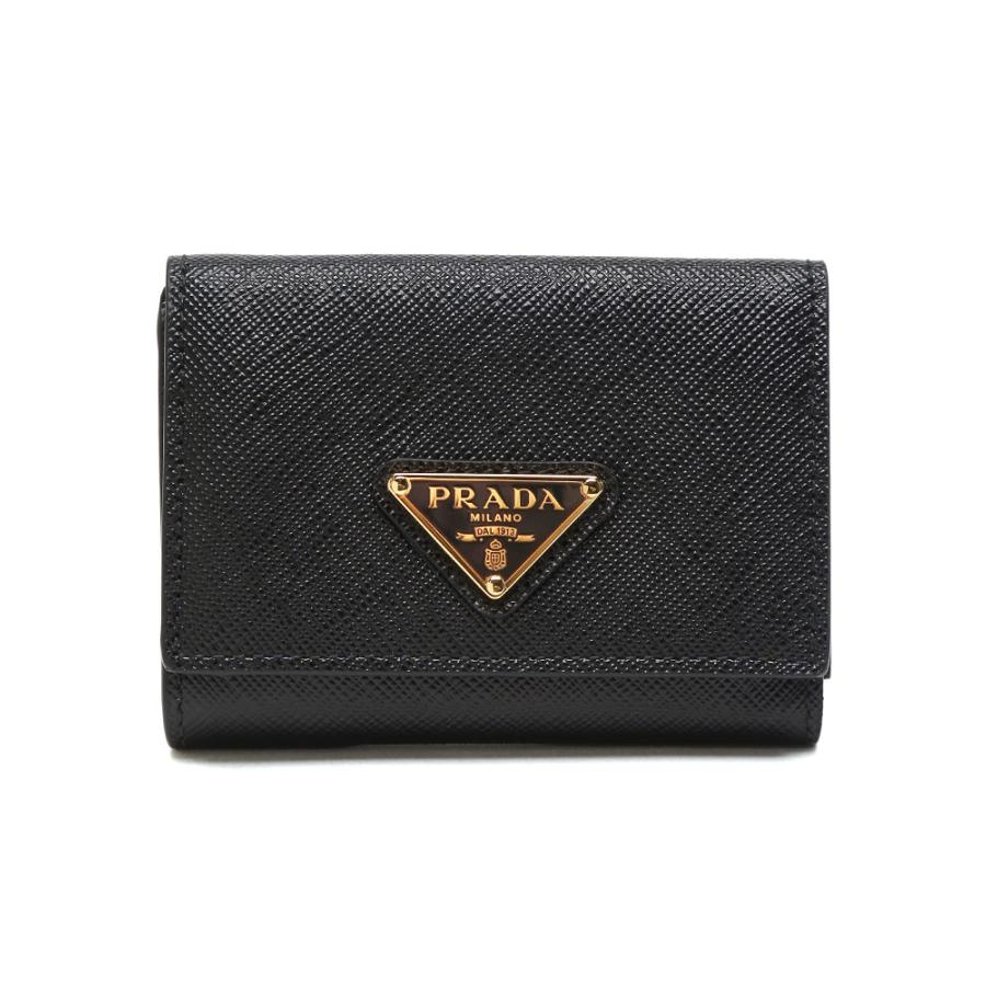 PRADA (プラダ) 財布 サフィアーノレザー スナップボタン開閉 コンパクト ミニウォレット メンズ PRL1MH042QHHの画像