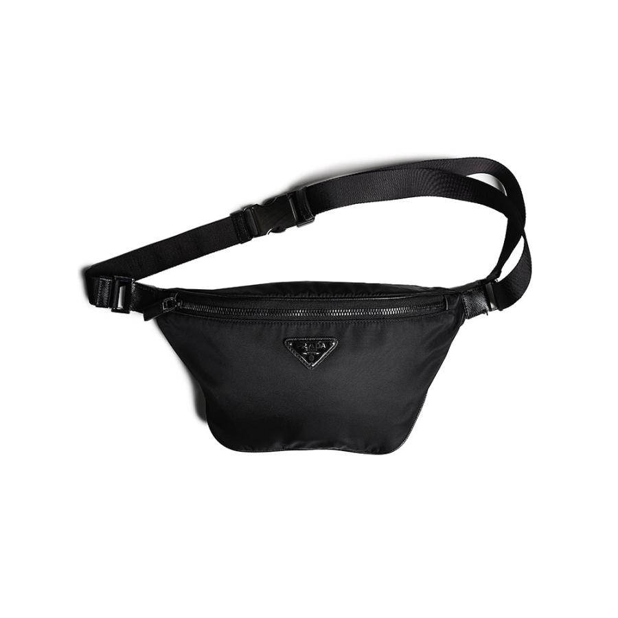 PRADA（プラダ） ナイロン フロントメタル ロゴ入りストラップ ベルト