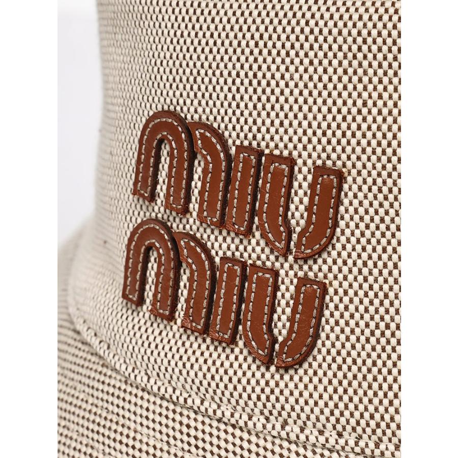 miu ミュウミュウ 帽子 バケットハット レディース MIUMIU キャンバス