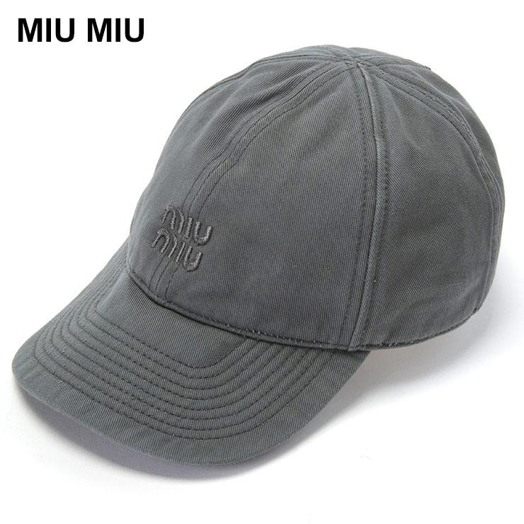 miu ミュウミュウ MIU ウォッシュ仕上げ ロゴ刺繍 ベースボール miu ミュウミュウ MIU ウォッシュ仕上げ ロゴ刺繍 ベースボール