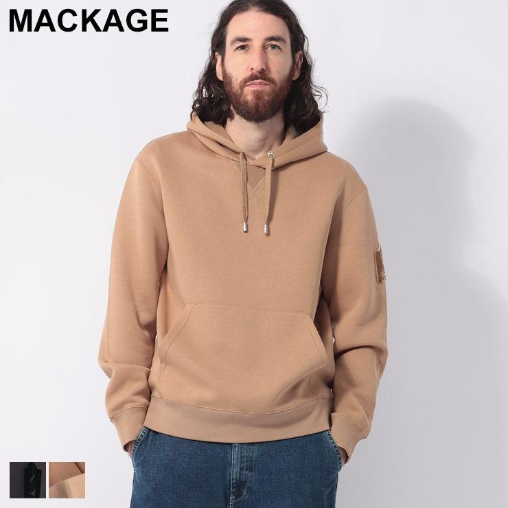Mackage ロゴフードパーカー Mackage マッカージュ フードロゴ ポケット付き プルオーバー パーカー