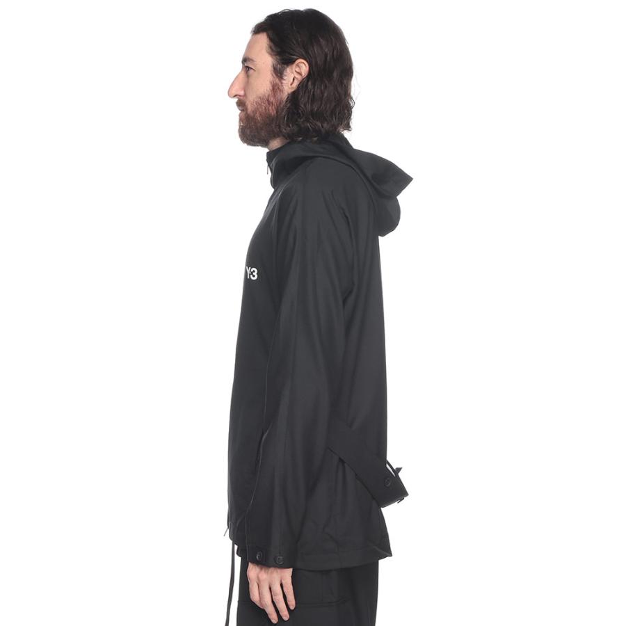 【美品】Y-3　ワイスリー　ロゴ刺繍インサイドアウト短丈ウールパーカー　Lサイズ Y-3 (ワイスリー) ワンポイント ロゴ ショート丈 トレーナー BOXY