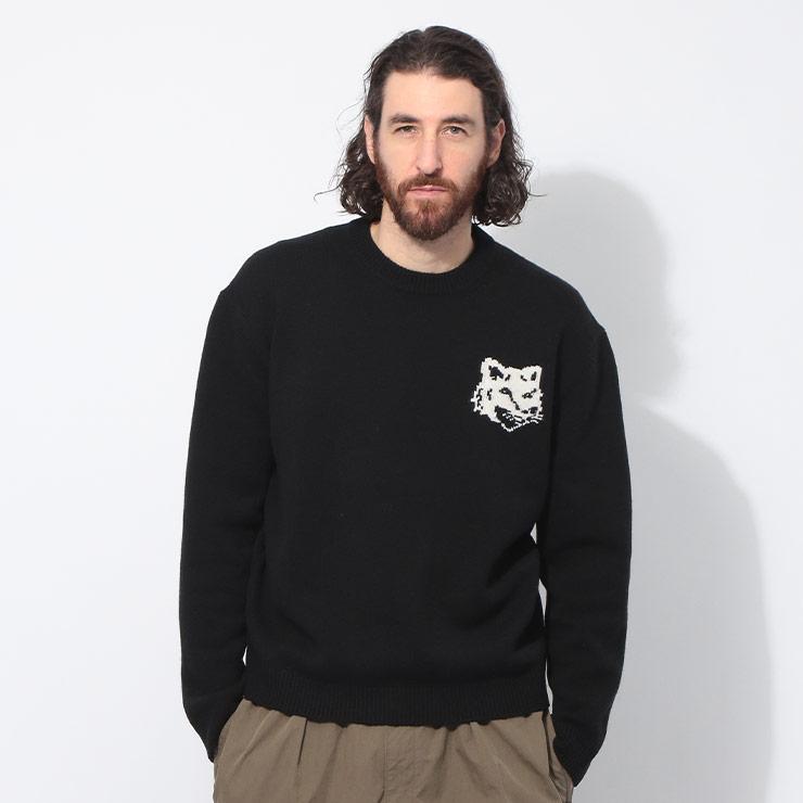 MAISON KITSUNE メゾンキツネ ウール クルーネック セーター MAISON KITSUNE メゾンキツネ ウール クルーネック セーター