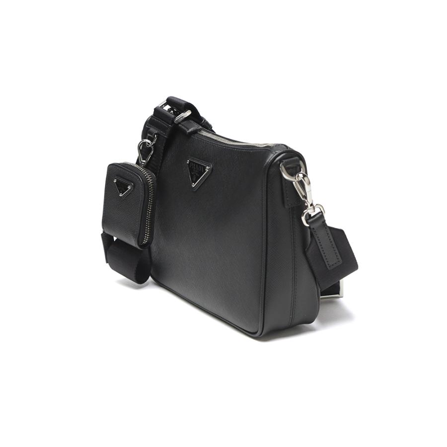 PRADA（プラダ） PRADA Re-Nylon サフィアーノレザー ショルダーバッグ