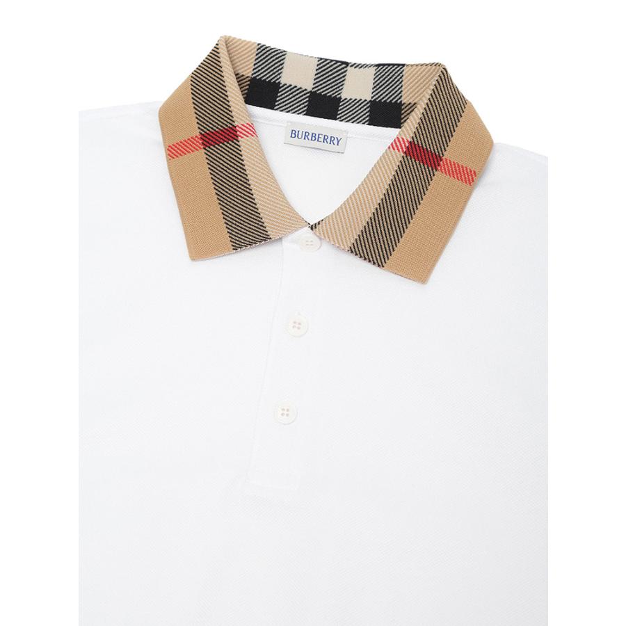 バーバリー BURBERRY コットン 衿チェック 半袖 ポロシャツ メンズ BB8071621の画像