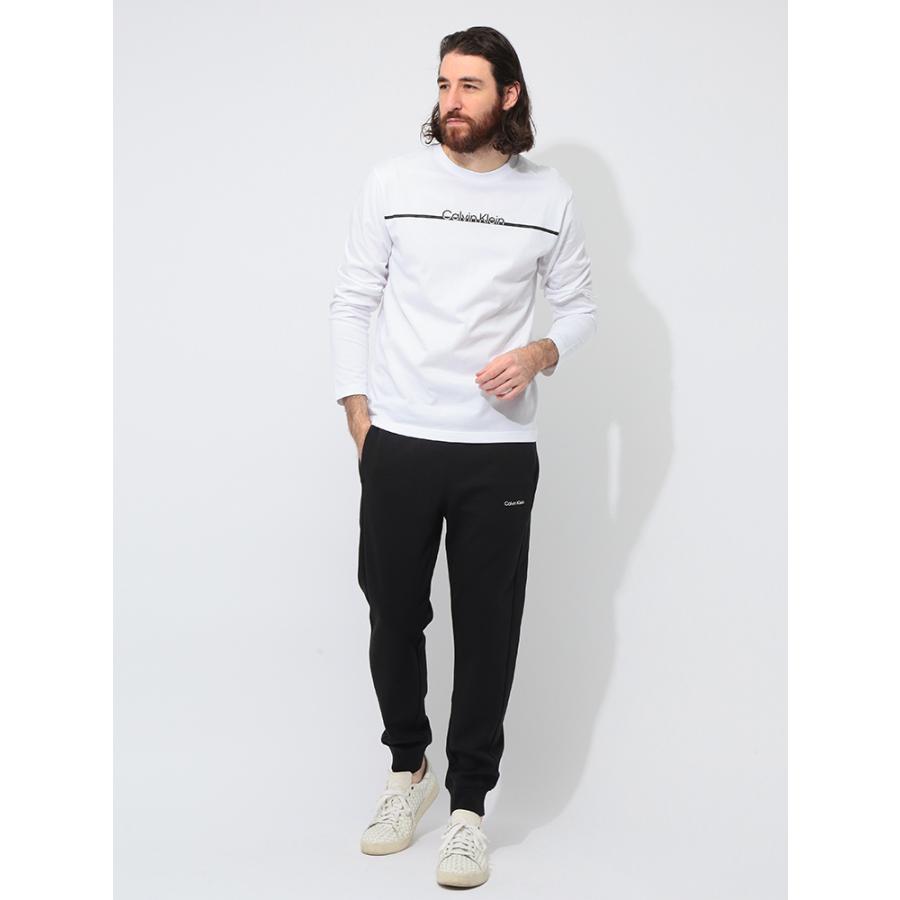 Calvin Klein（カルバン・クライン） ラインロゴ クルーネック 長袖 T