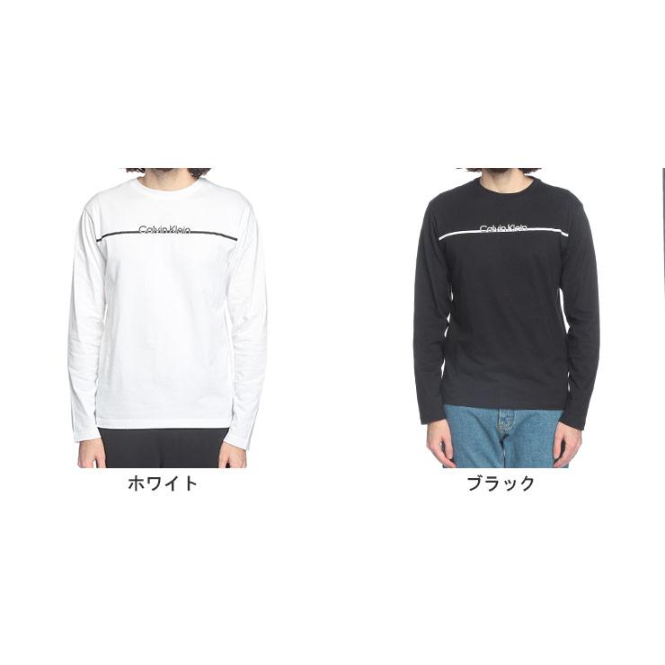 Calvin Klein（カルバン・クライン） ラインロゴ クルーネック 長袖 T