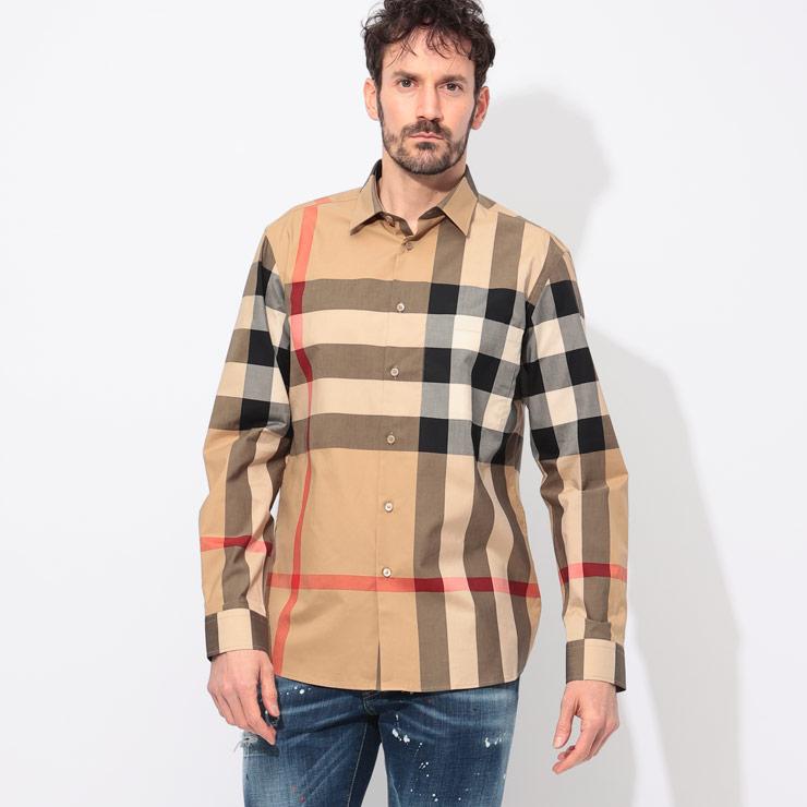BURBERRY（バーバリー） 綿100％ チェック柄 長袖 シャツ メンズ
