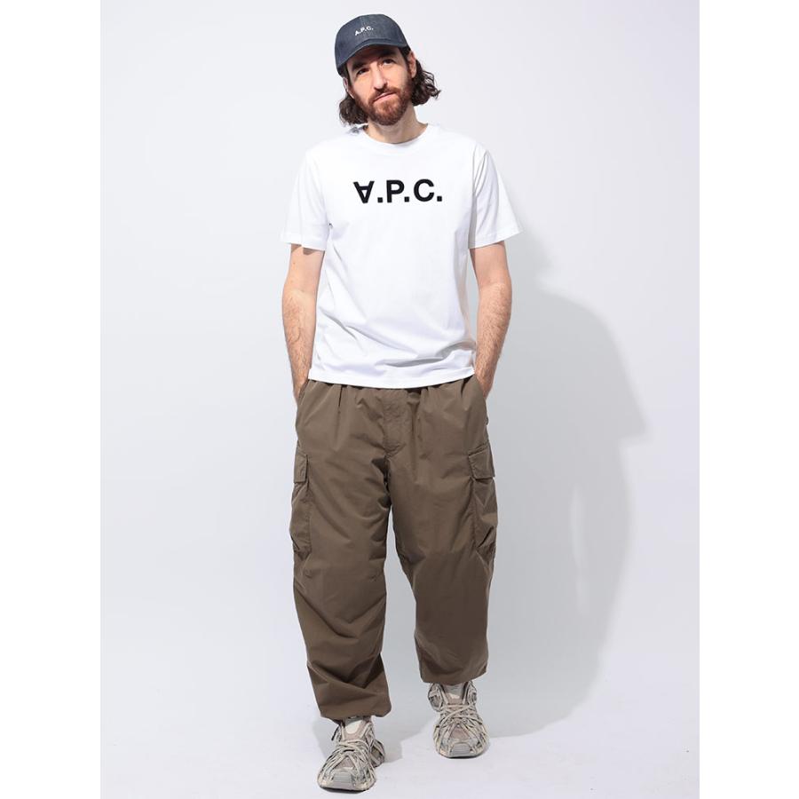 A.P.C. アーペーセー フロッキー ロゴ クルーネック 半袖 Tシャツ