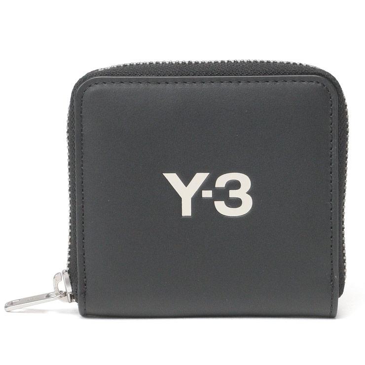 Y-3 ワイスリー カウレザー ワンポイントロゴ 2つ折り 財布 メンズ