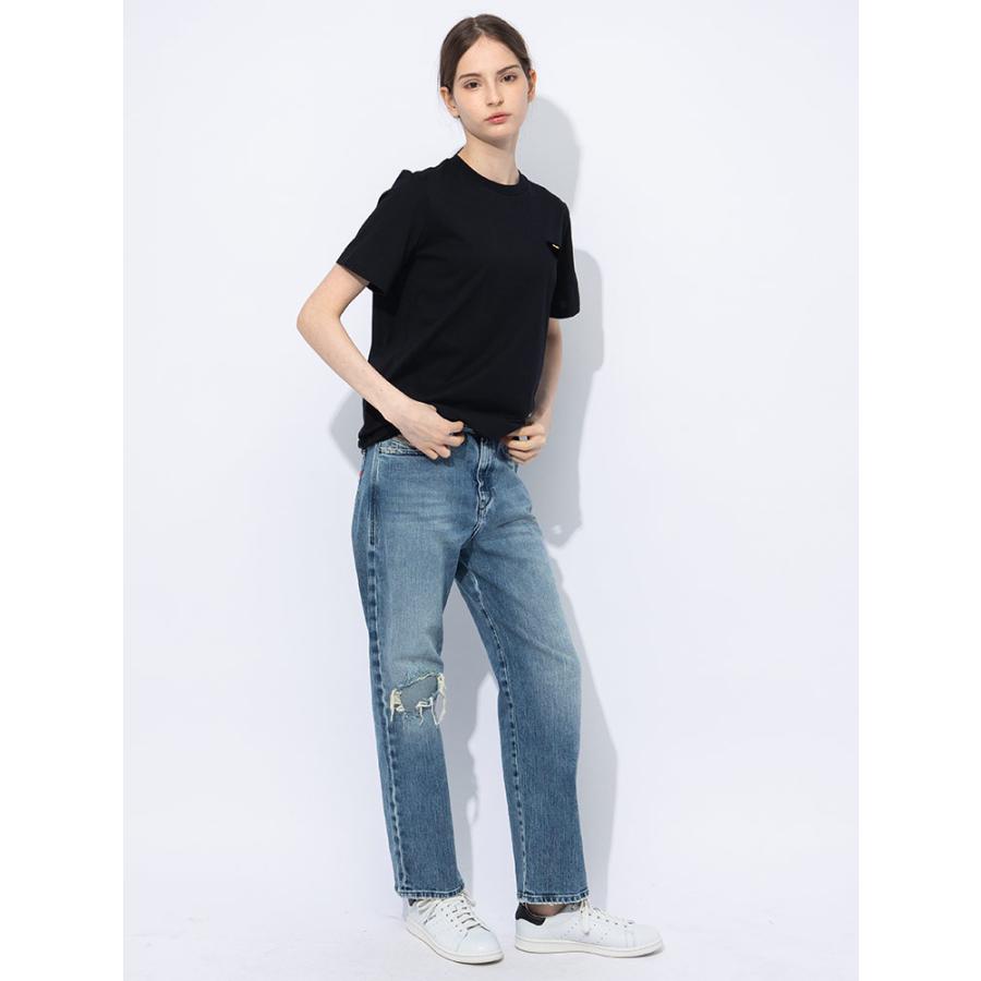 PRADA（プラダ） 半袖 Tシャツ レディース トライアングルロゴ クルー