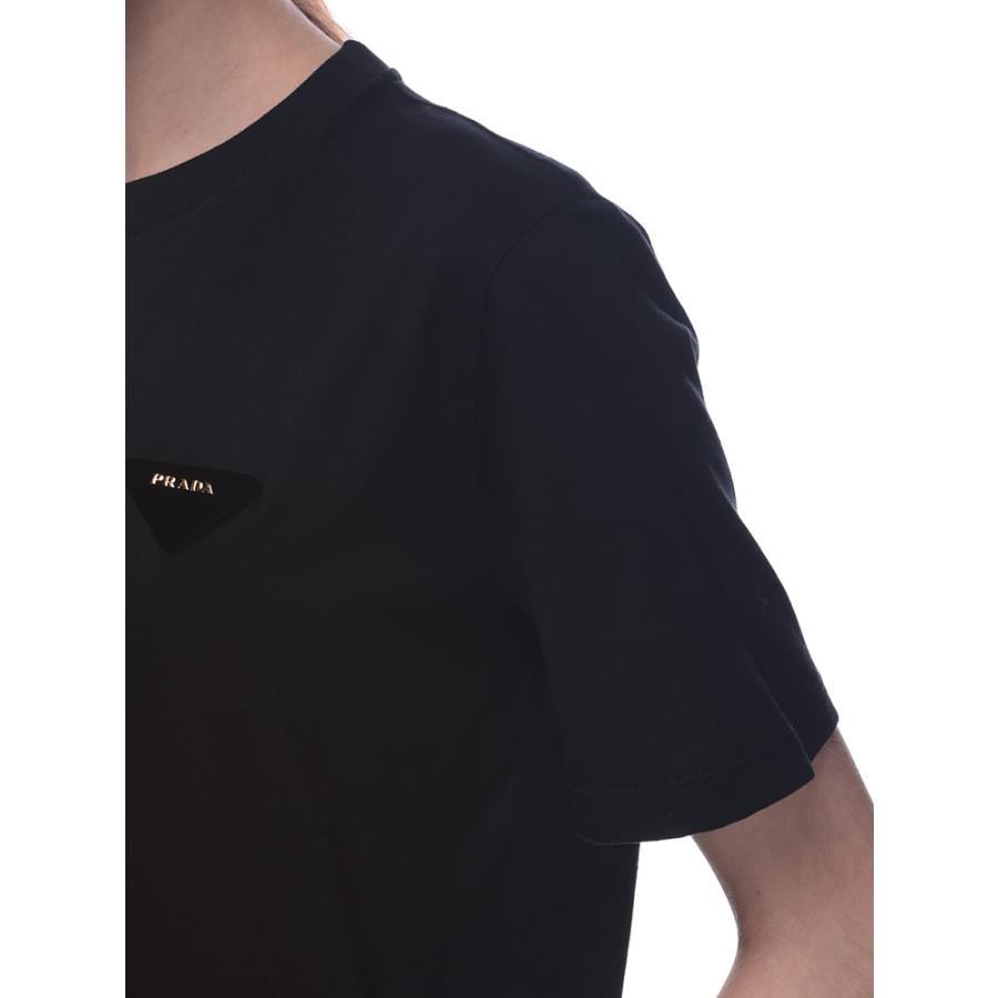 PRADA（プラダ） 半袖 Tシャツ レディース トライアングルロゴ クルー