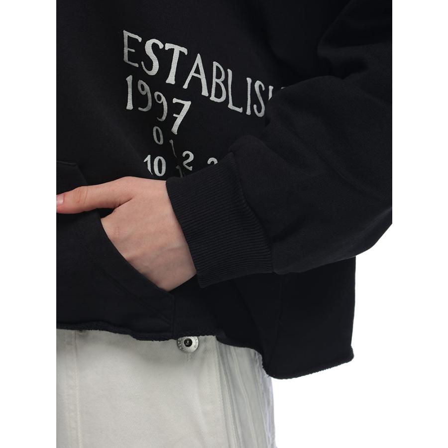 エムエムシックス メゾン マルジェラ MM6 Maison Margiela パーカー レディース ロゴプリント ショート丈 MM6GU0241M25012の画像