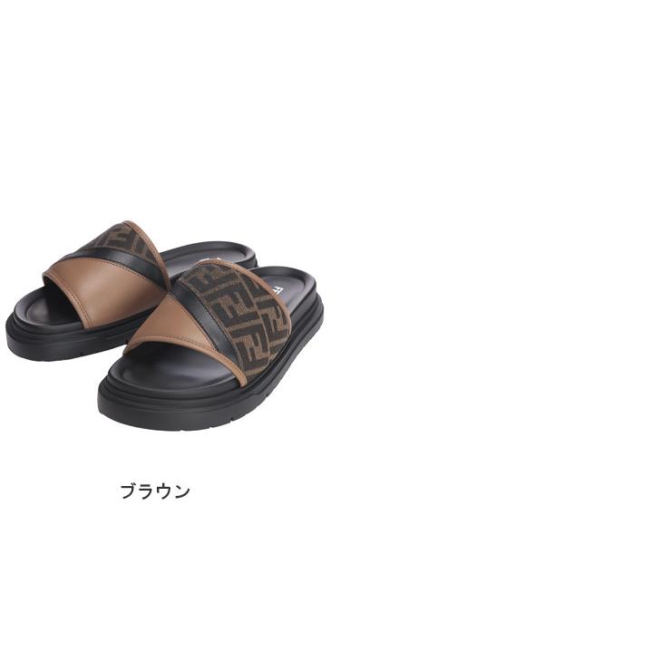 FENDI　メンズサンダル フェンディ ダイアゴナル サンダル ファブリック ブラック | Fendi