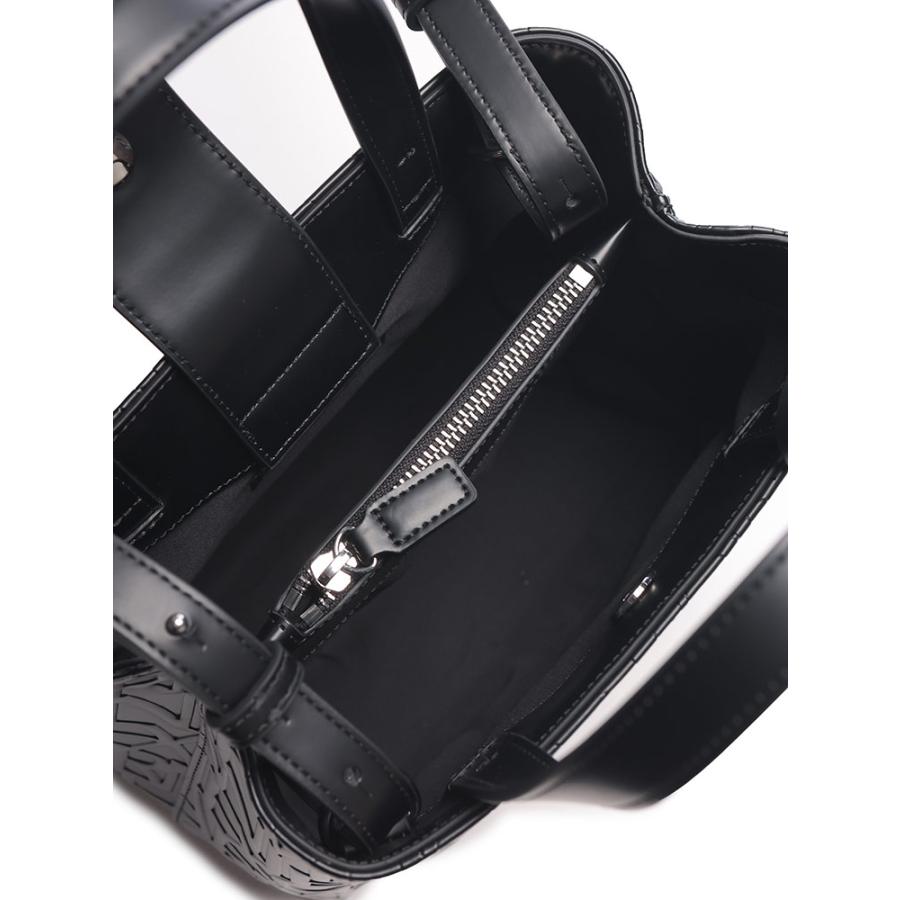 アルマーニ オールオーバー エンボスロゴ 2way ハンドバッグ ショルダー 黒 ARMANI EXCHANGE ハンドバッグ 「A|X アルマーニ エクスチェンジ