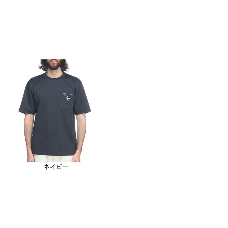 FENDI フェンディ 半袖 Tシャツ メンズ ジップポケット クルー