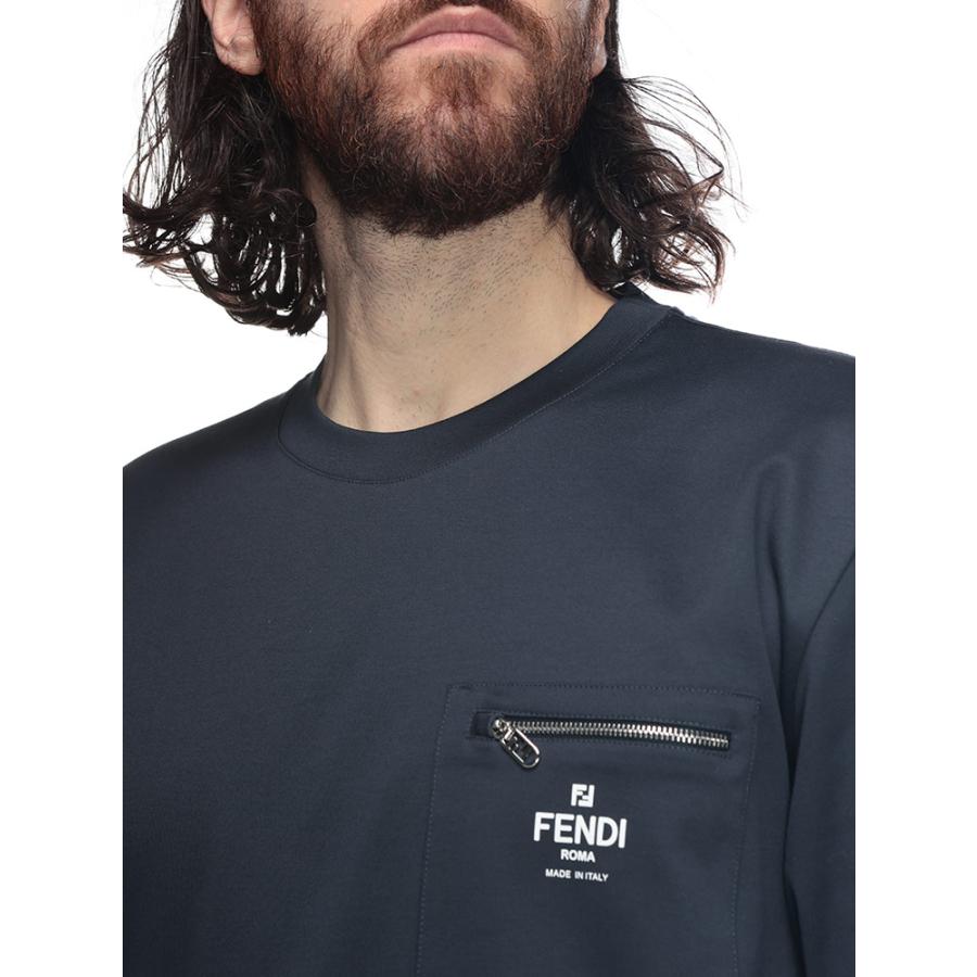 FENDI フェンディ 半袖 Tシャツ メンズ ジップポケット クルー