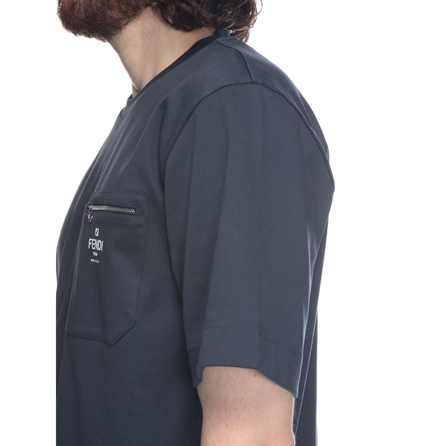 FENDI（フェンディ） 半袖 Tシャツ メンズ ジップポケット クルー