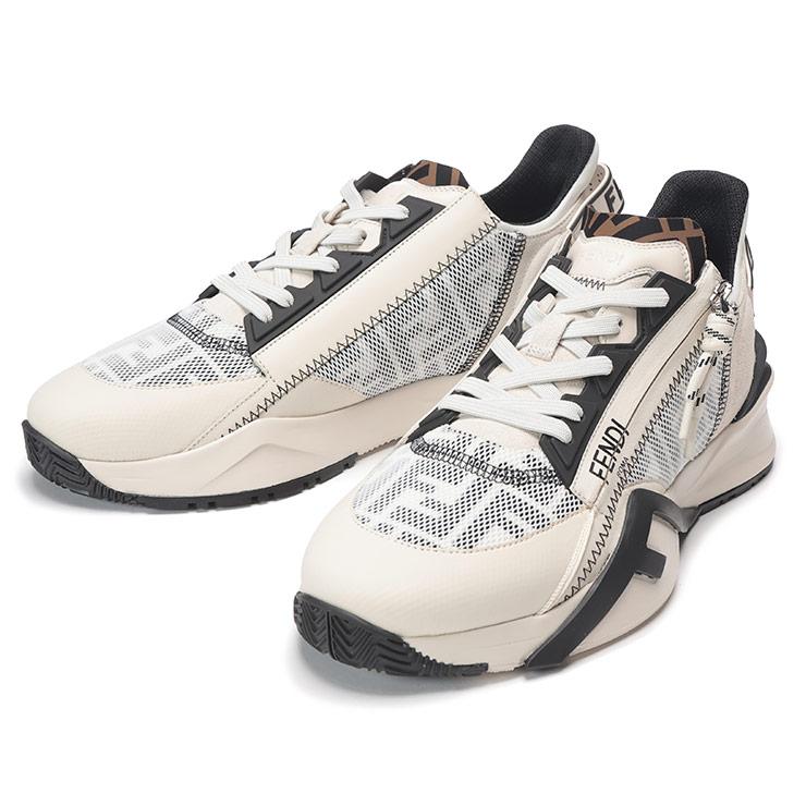専用 FENDI フロー　ホワイトレザー ロートップ Fendi Flow Sneakers Leather White | Fendi