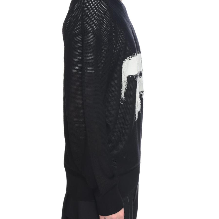 Y-3 ワイスリー ニット メンズ スリーストライプ クルーネック GFX