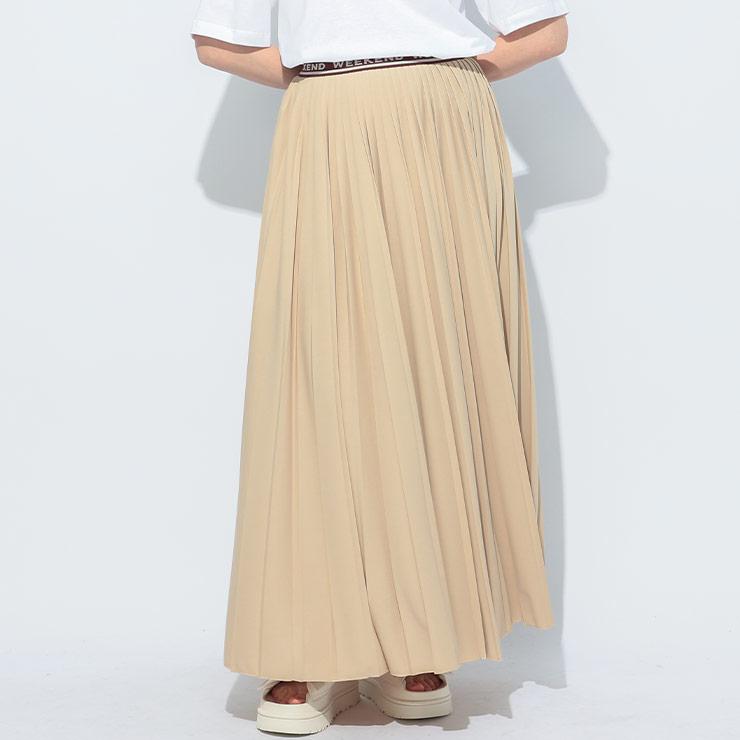【★完売必至★】WEEKENDMAXMARA ☆ プリーツスカート LALLO Max Mara マックスマーラ MAX MARA プリーツ ジャージー ロゴ