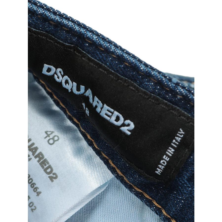 ディースクエアード メンズ DSQUARED2 ミディアム イージー レッドスポットウォッシュ バイカー ジーンズ デニムパンツ BIKER D2LB1735S30664の画像