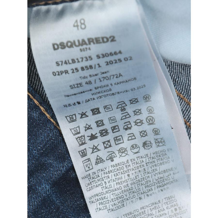 ディースクエアード メンズ DSQUARED2 ミディアム イージー レッドスポットウォッシュ バイカー ジーンズ デニムパンツ BIKER D2LB1735S30664の画像