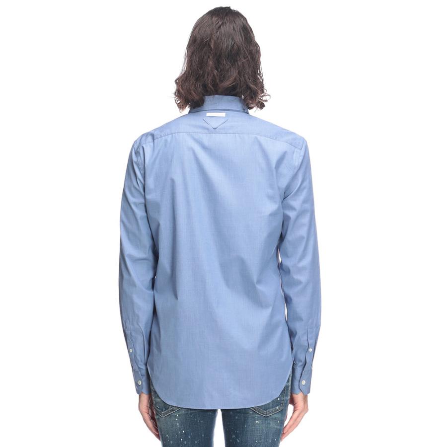 PRADA 長袖コットンシャツ 38 (15)水色 PRADA 長袖コットンシャツ 38 (15)水色