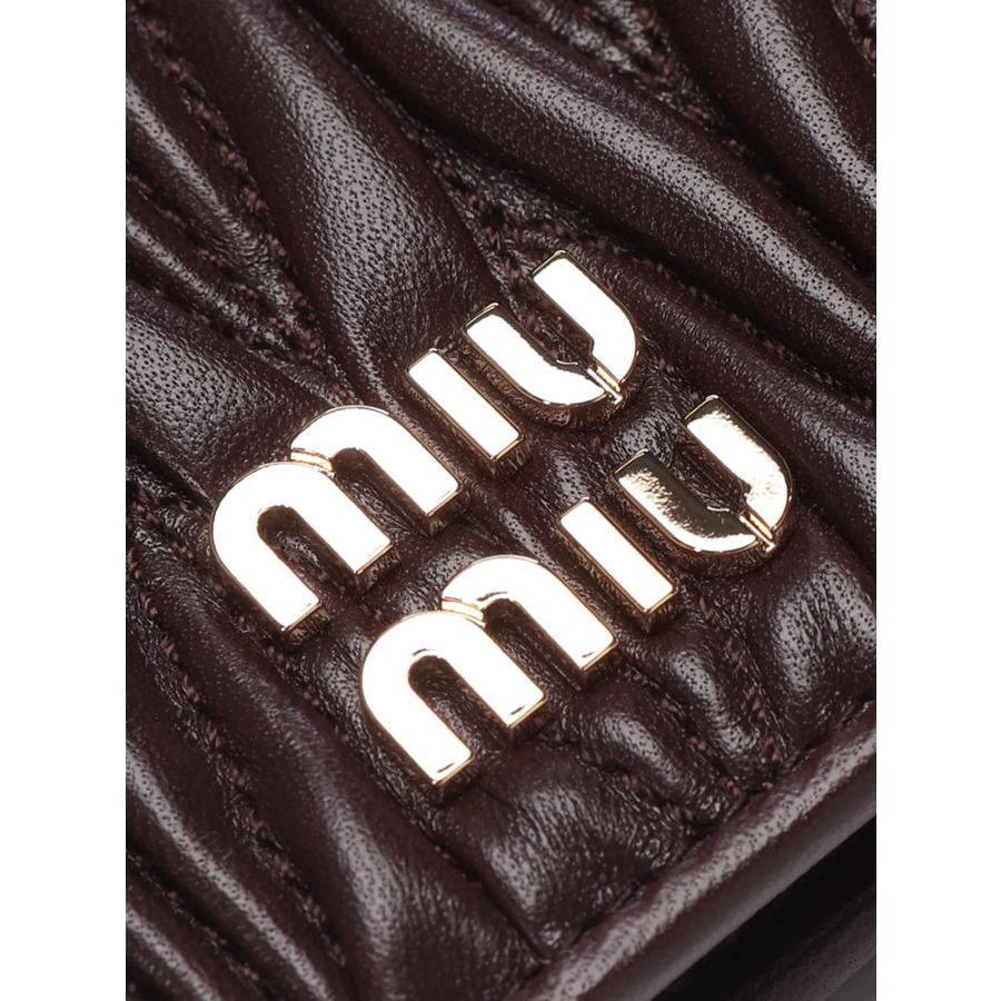 ミュウミュウ MIU MIU マテラッセ レザー 二つ折り財布 MIU5MV204AFPP ブランド 財布 誕生日 プレゼントの画像