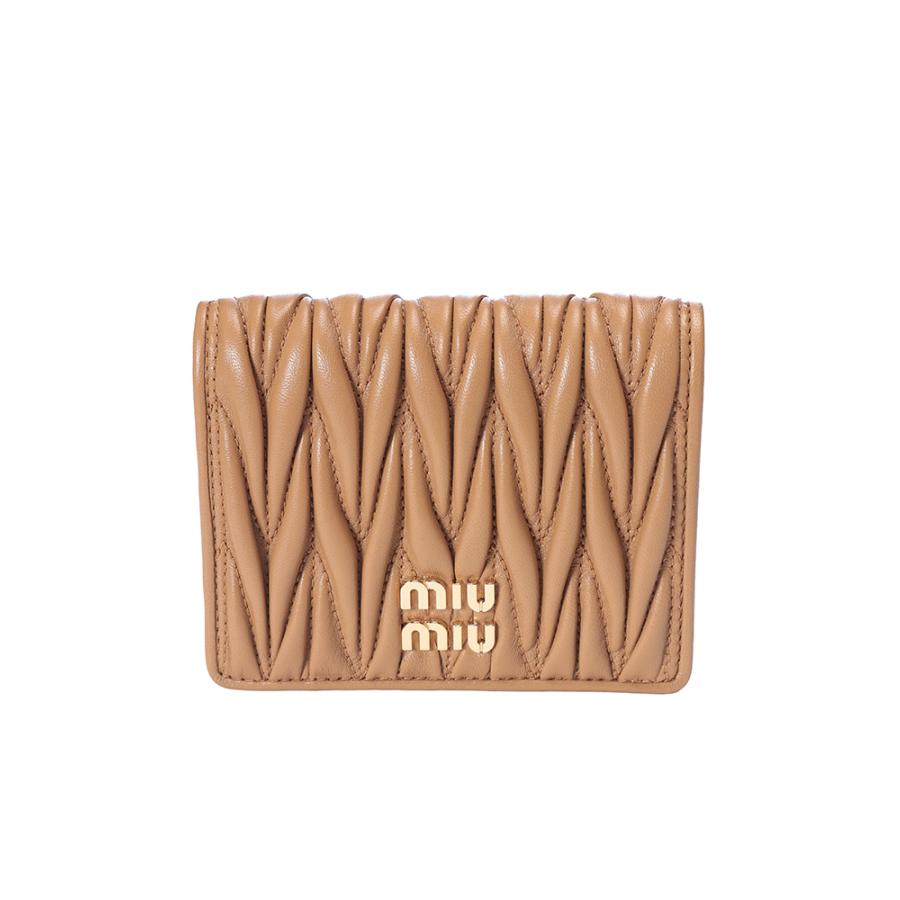 miu miu（ミュウミュウ） マテラッセ レザー 二つ折り財布